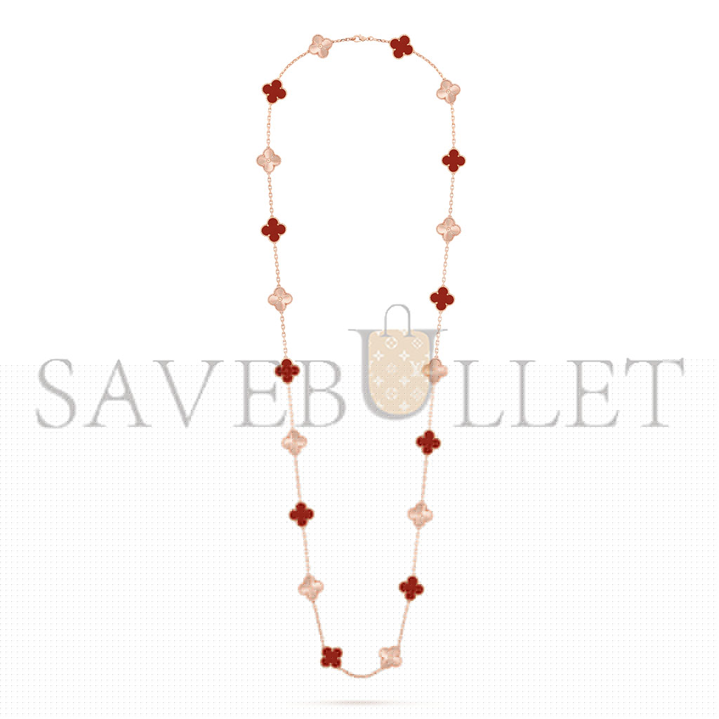VAN CLEEF ARPELS VINTAGE ALHAMBRA LONG NECKLACE, 20 MOTIFS VCARP7RO00